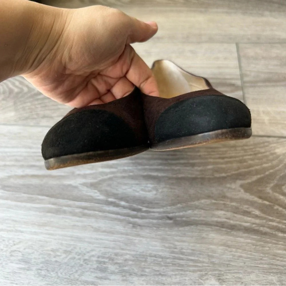 Di Sandro Brown Black Two Tuned Suede Leather Custom Heel Pump - Picture 6 of 13